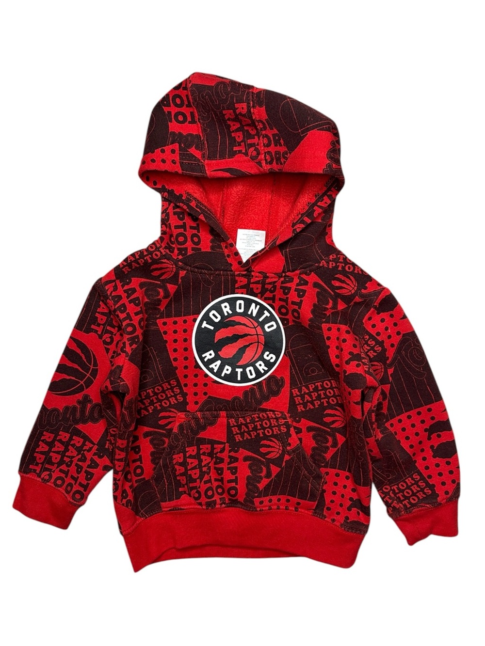 NBA Kids Toronto Raptors Red & Black Logo Hoodie